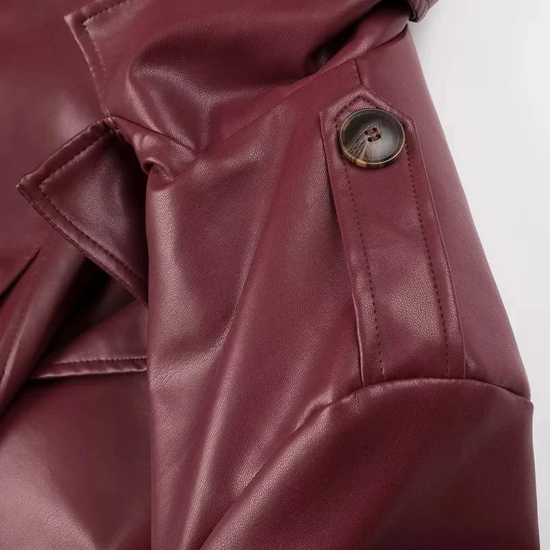 Harleigh - lange Retro-Jacke mit Gürtel