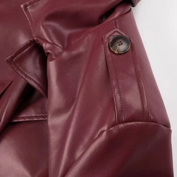 Harleigh - lange Retro-Jacke mit Gürtel