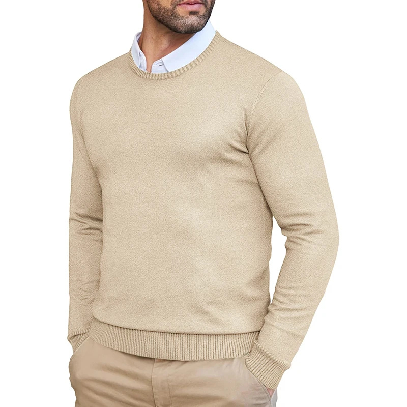 Timeless men's sweater with crew neck for a classic and elegant look