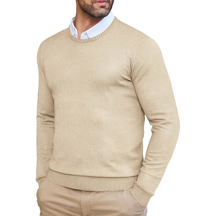 Timeless men's sweater with crew neck for a classic and elegant look