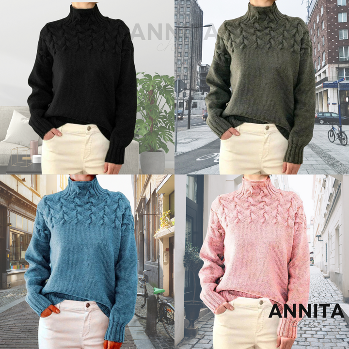 Stylischer Baumwoll Rollkragenpullover Für Damen | Perfekt für lässige Tage