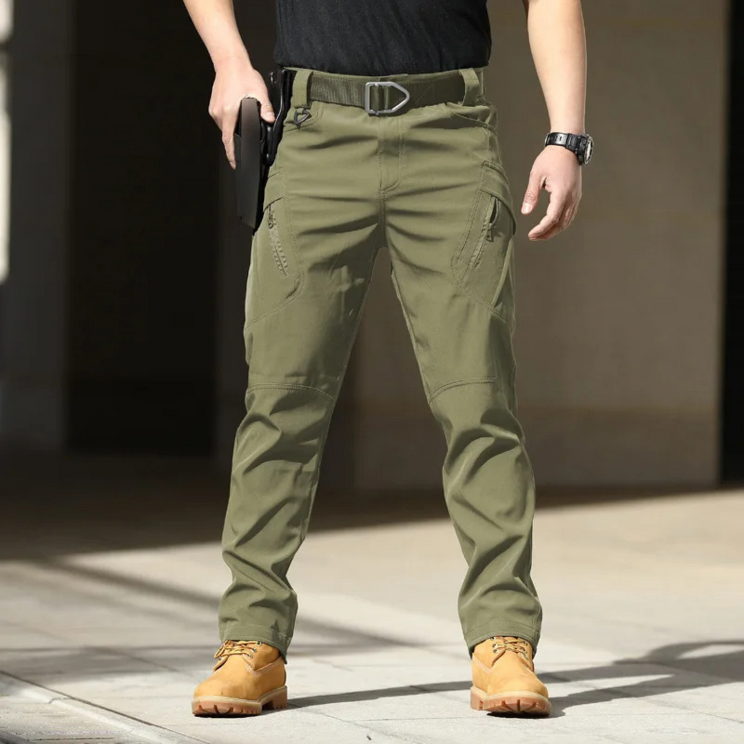 Pantalon cargo à plusieurs poches respirant pour homme avec fermeture éclair