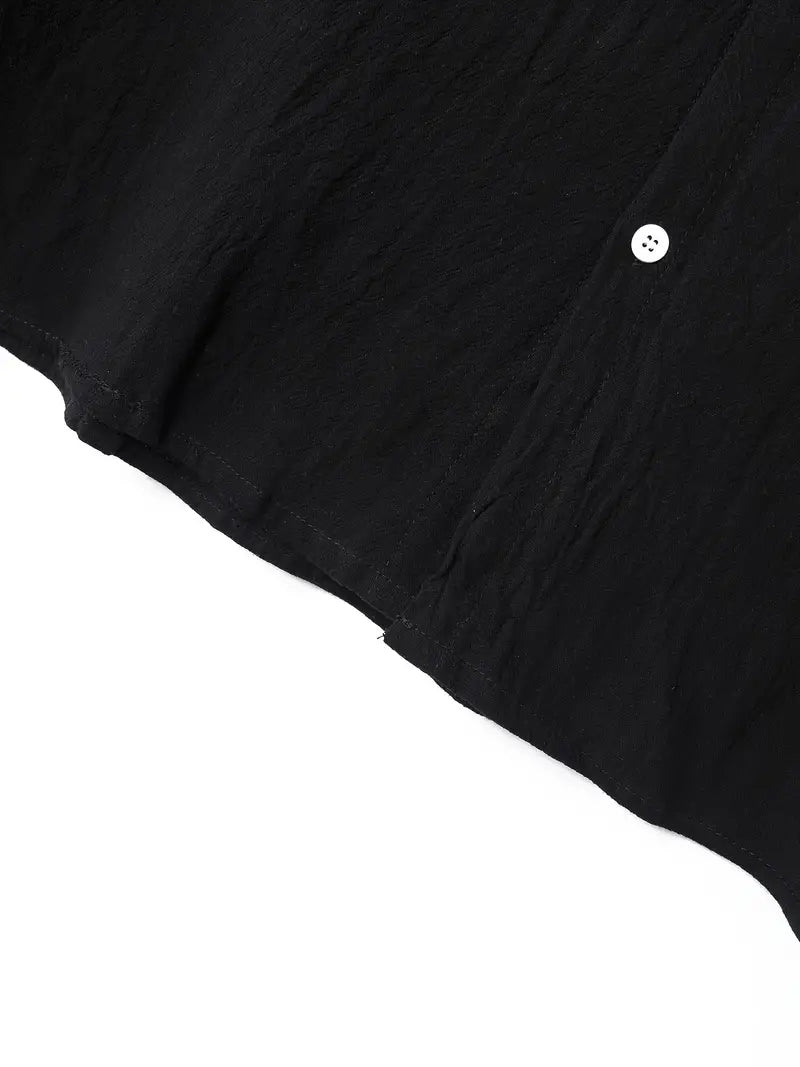 Kurzarm Herrenhemd mit Knopfleiste – Slim Fit Sommerhemd mit Kragen – Klassisches Freizeithemd für Alltag, Büro & Urlaub