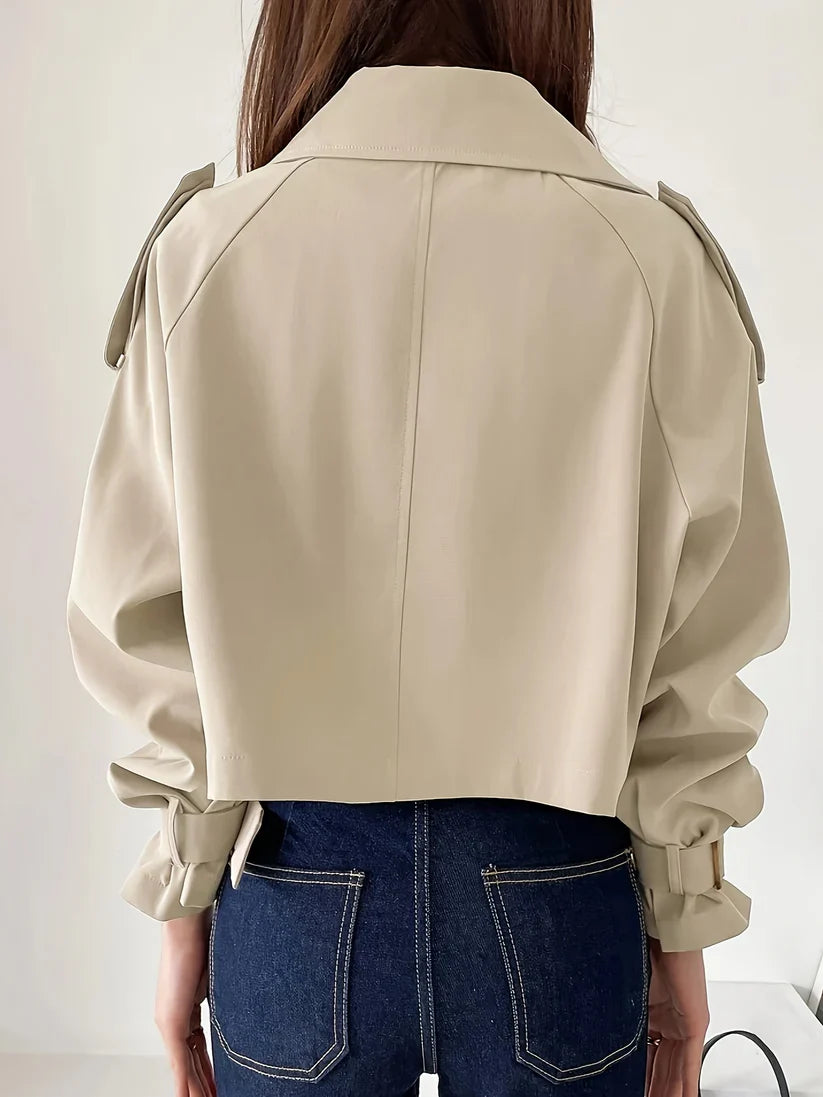 Trench elegante con decorazione a bottoni per donna | Perfetto per ogni occasione