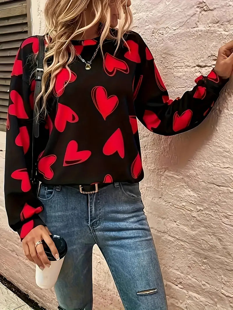 Pull confortable chic Heartbeat avec col rond