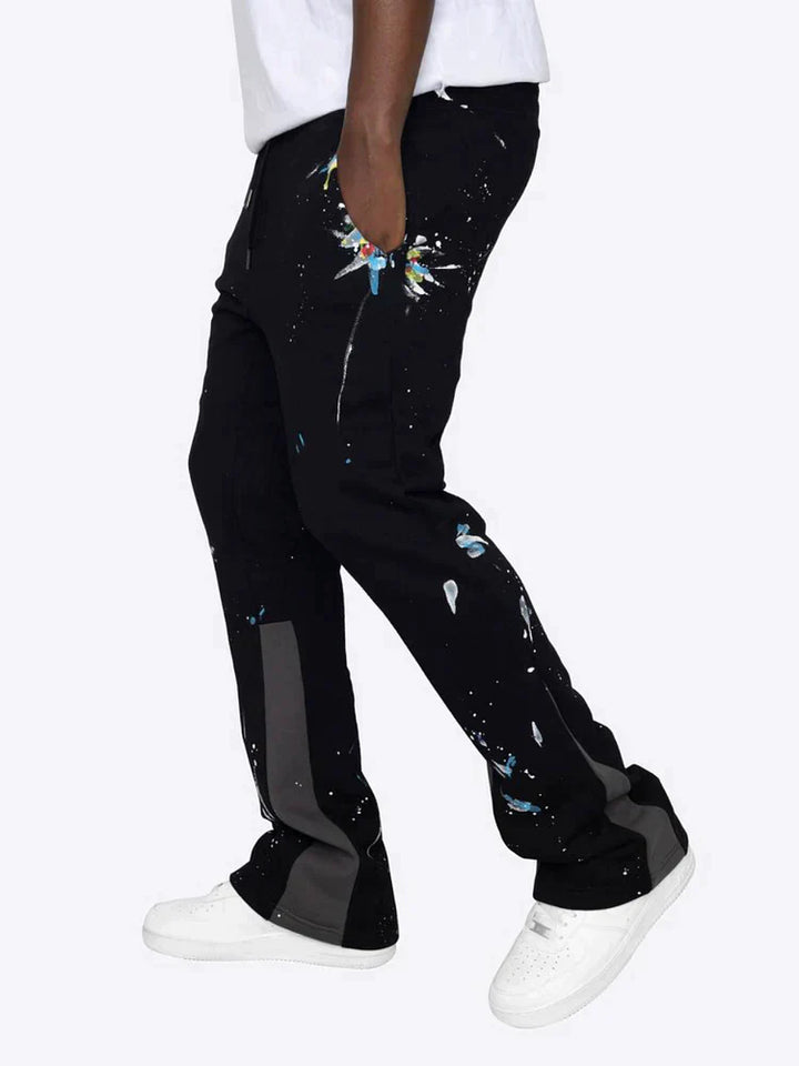 Farbspritzer Flare Sweatpants für entspannte Tage