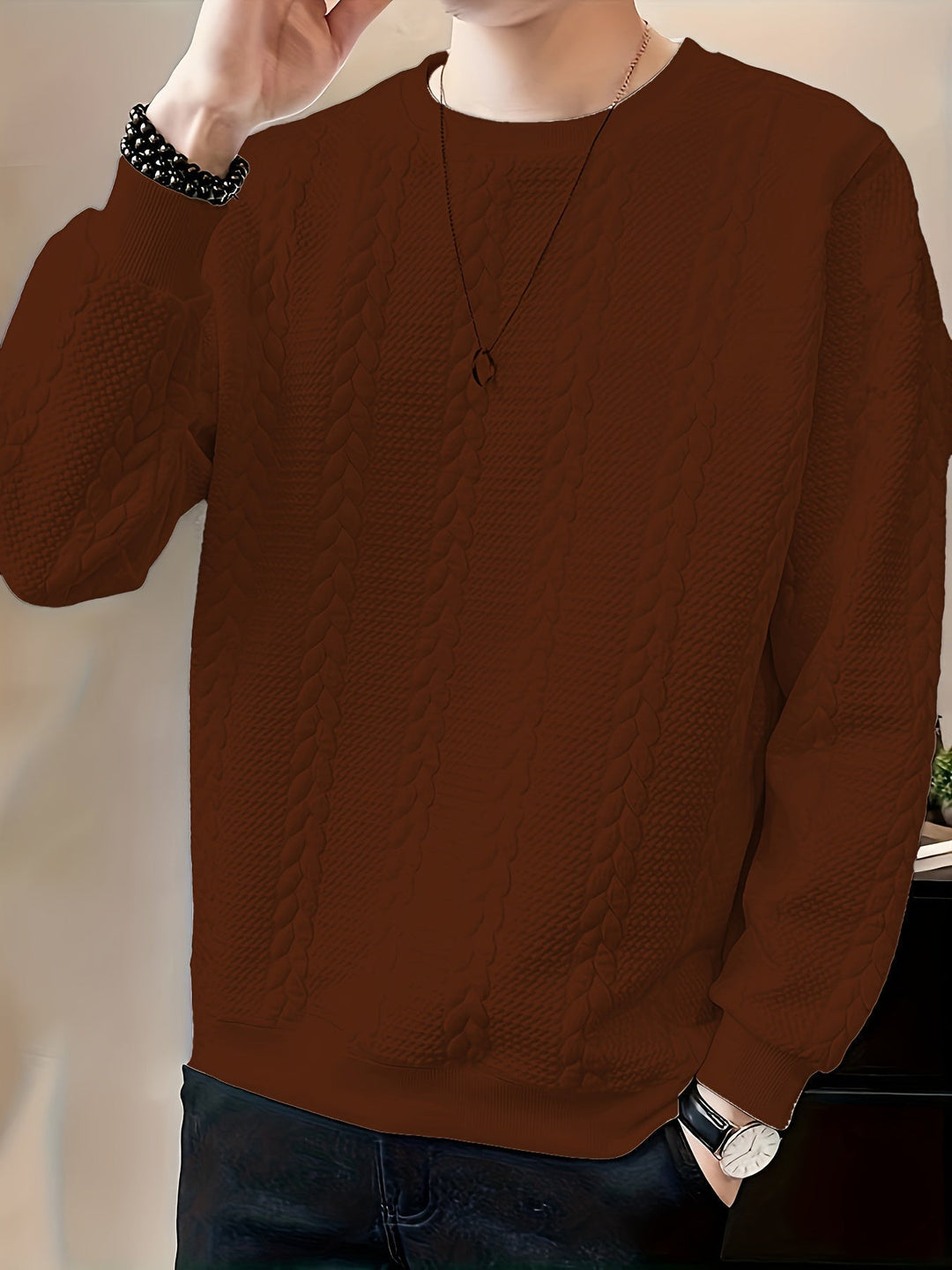Sweat-shirt en molleton de coton tendance décontractée pour hommes | Parfait pour les jours décontractés