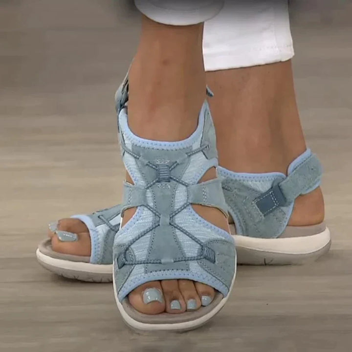 Sandales de trekking confortables pour femmes avec fermeture auto-agrippante et semelle antidérapante – Idéales pour l'été, les voyages et le quotidien