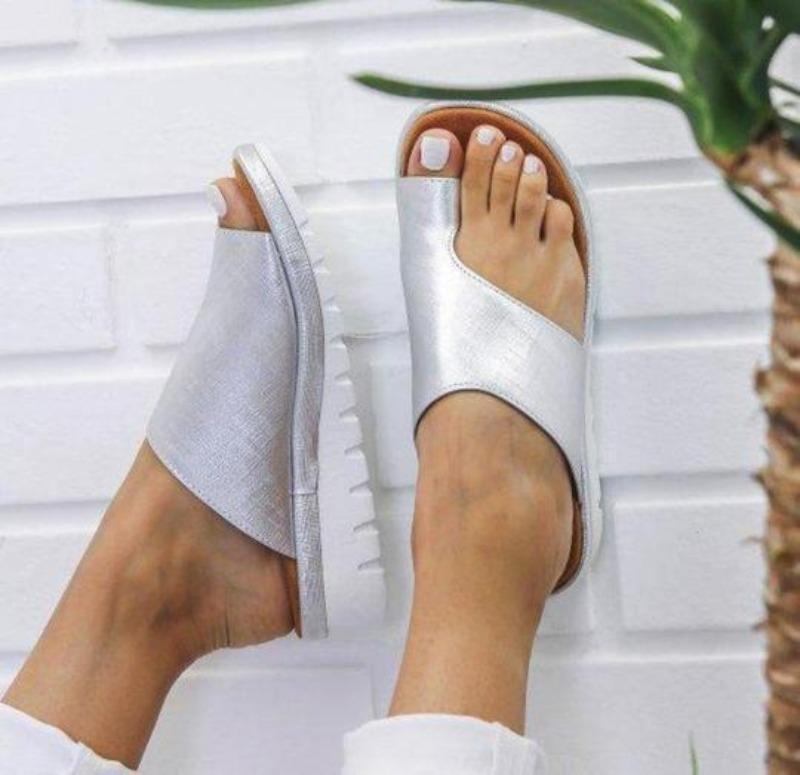 LIVA Damen-Sommersandalen aus umweltfreundlichem PU-Leder mit rutschfester Gummisohle