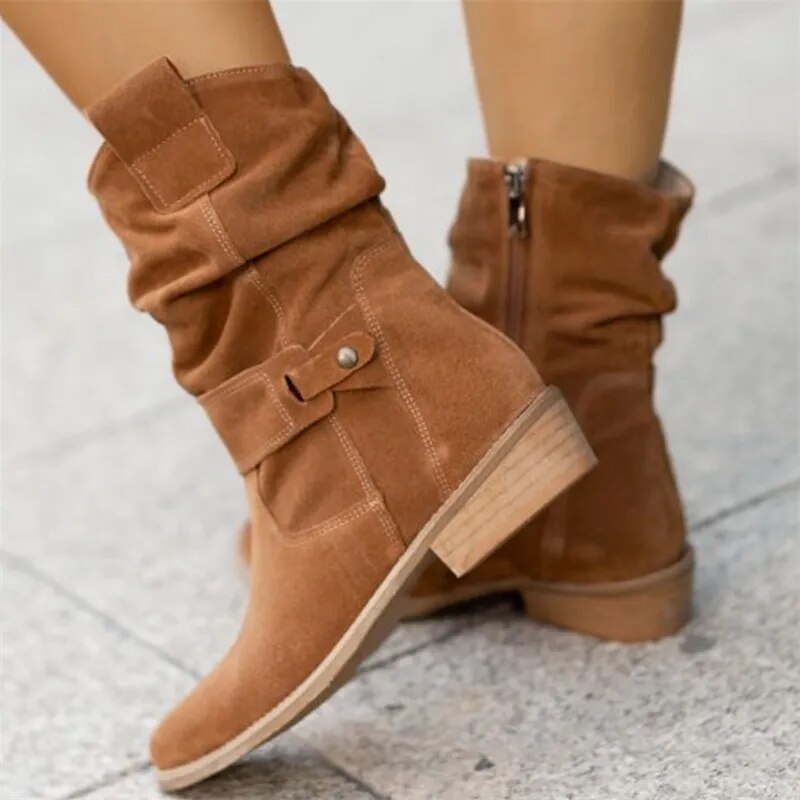 Anja - Bottes - Décontracté - Daim - Idéal pour l'hiver