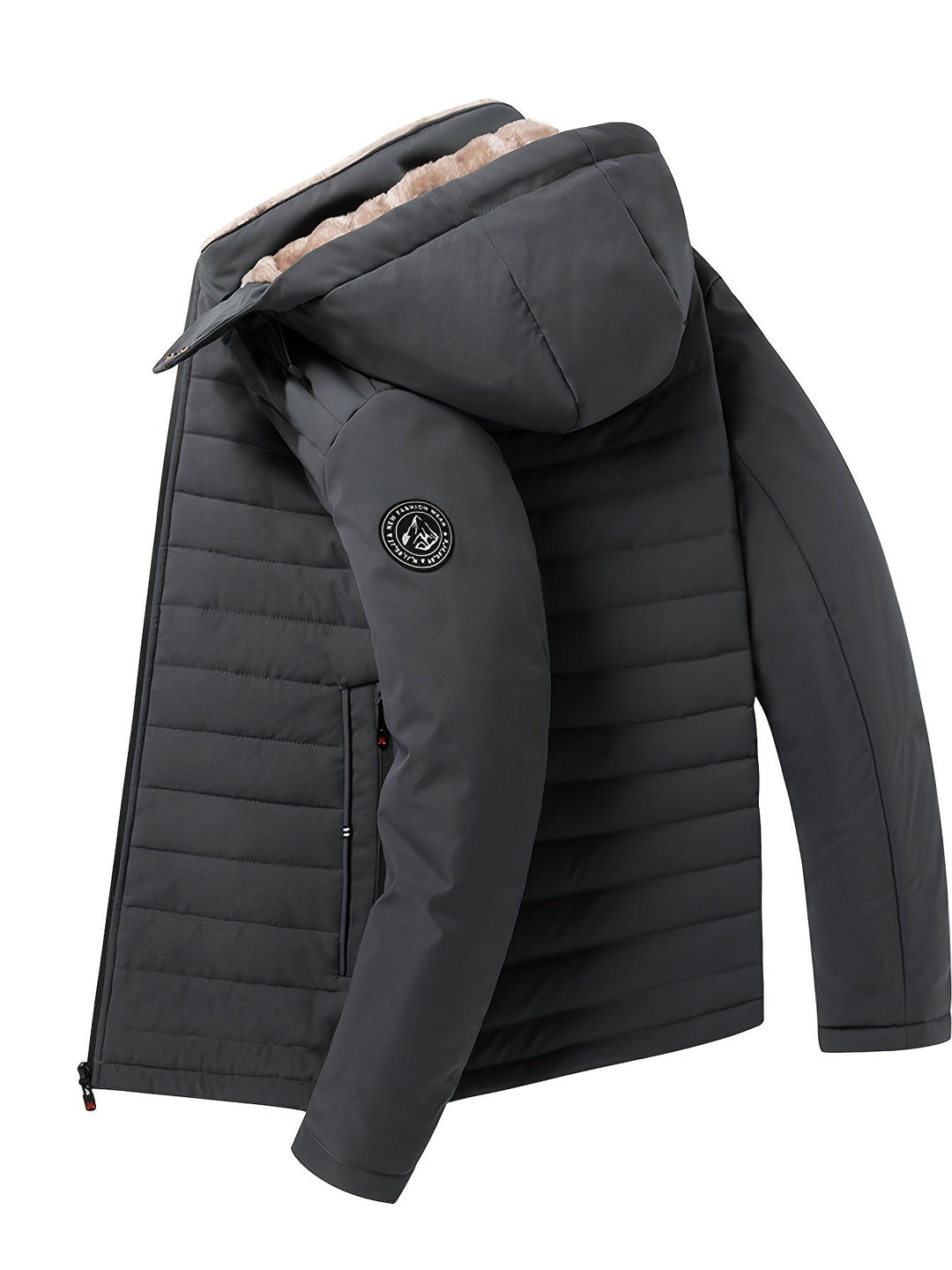 Britt - Giacca invernale elegante per uomo - Calda giacca in pile imbottita con cappuccio