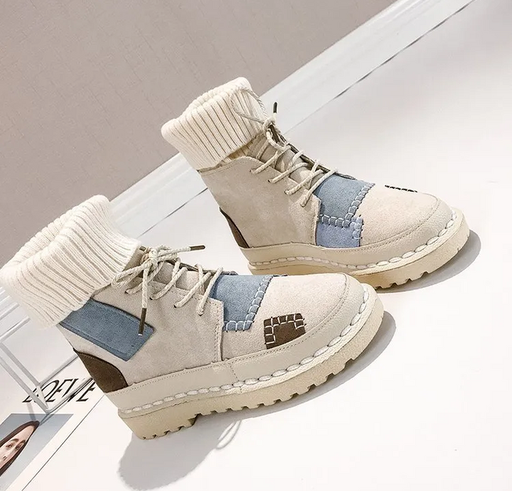 Luna - Frauen Boden flache Stiefel