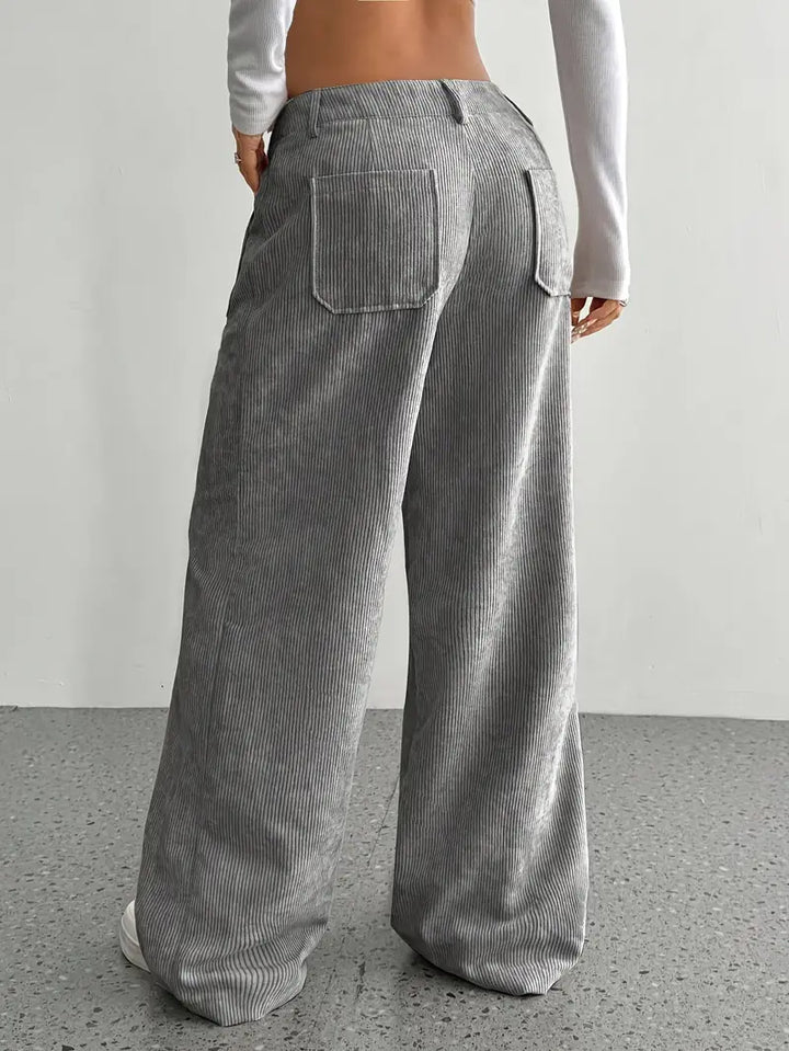Makara – Pantaloni a cordoncino con gamba larga