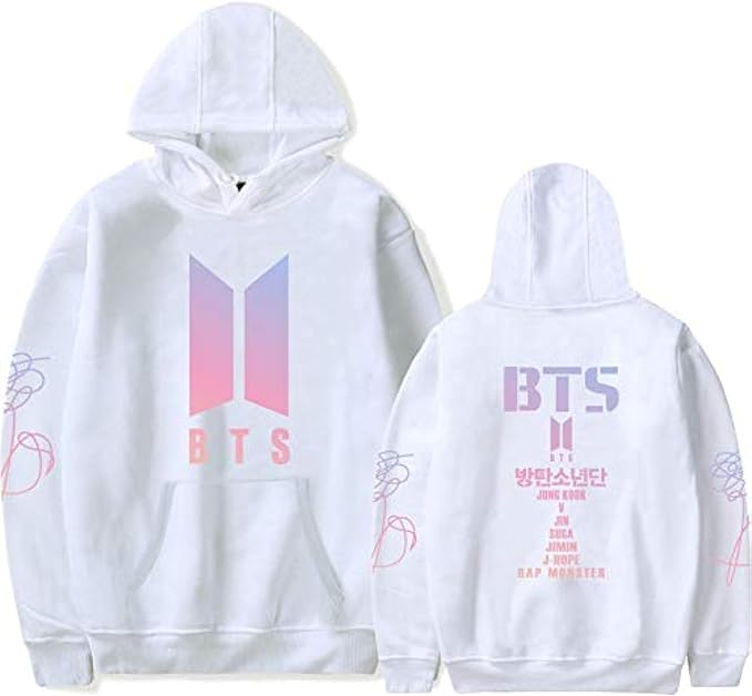 Bts Sweat-shirt à capuche unisexe décontracté Hoodie cosplay veste top