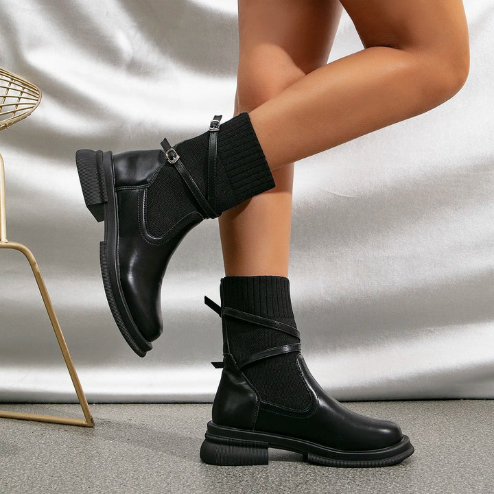 Vegane Leder Stiefeletten mit Absatz für Damen | Ideal für den Alltag