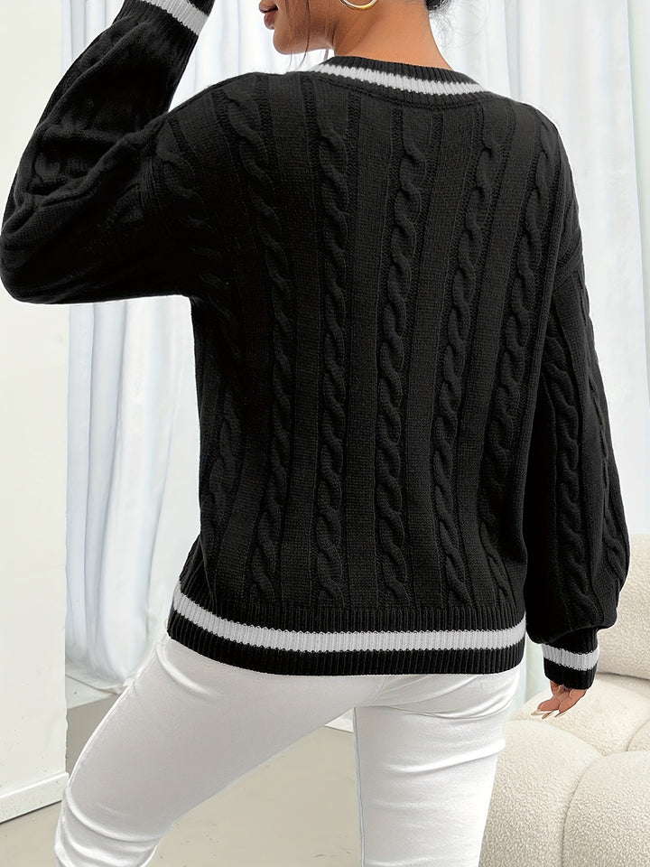 Carissa - pull en maille torsadée avec câble pour femmes