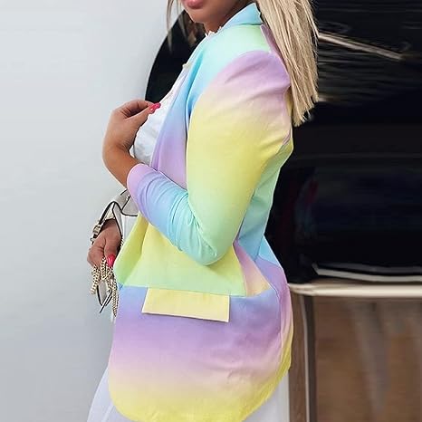 Morgane - Langärmelige Tie-Dye-Blazer