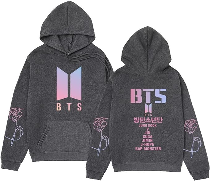 Bts Sweat-shirt à capuche unisexe décontracté Hoodie cosplay veste top