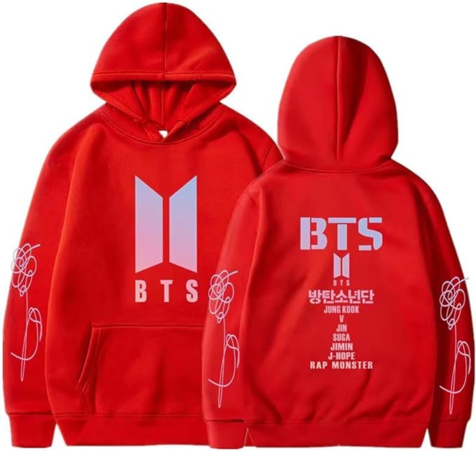 Bts Sweat-shirt à capuche unisexe décontracté Hoodie cosplay veste top
