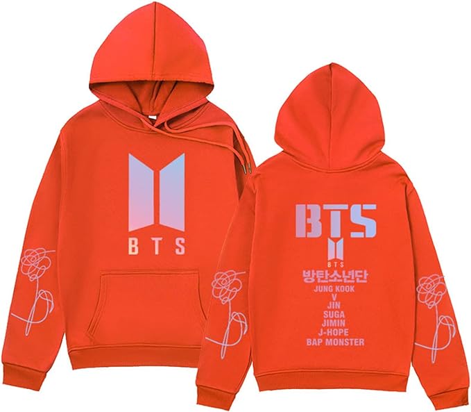 Bts Sweat-shirt à capuche unisexe décontracté Hoodie cosplay veste top