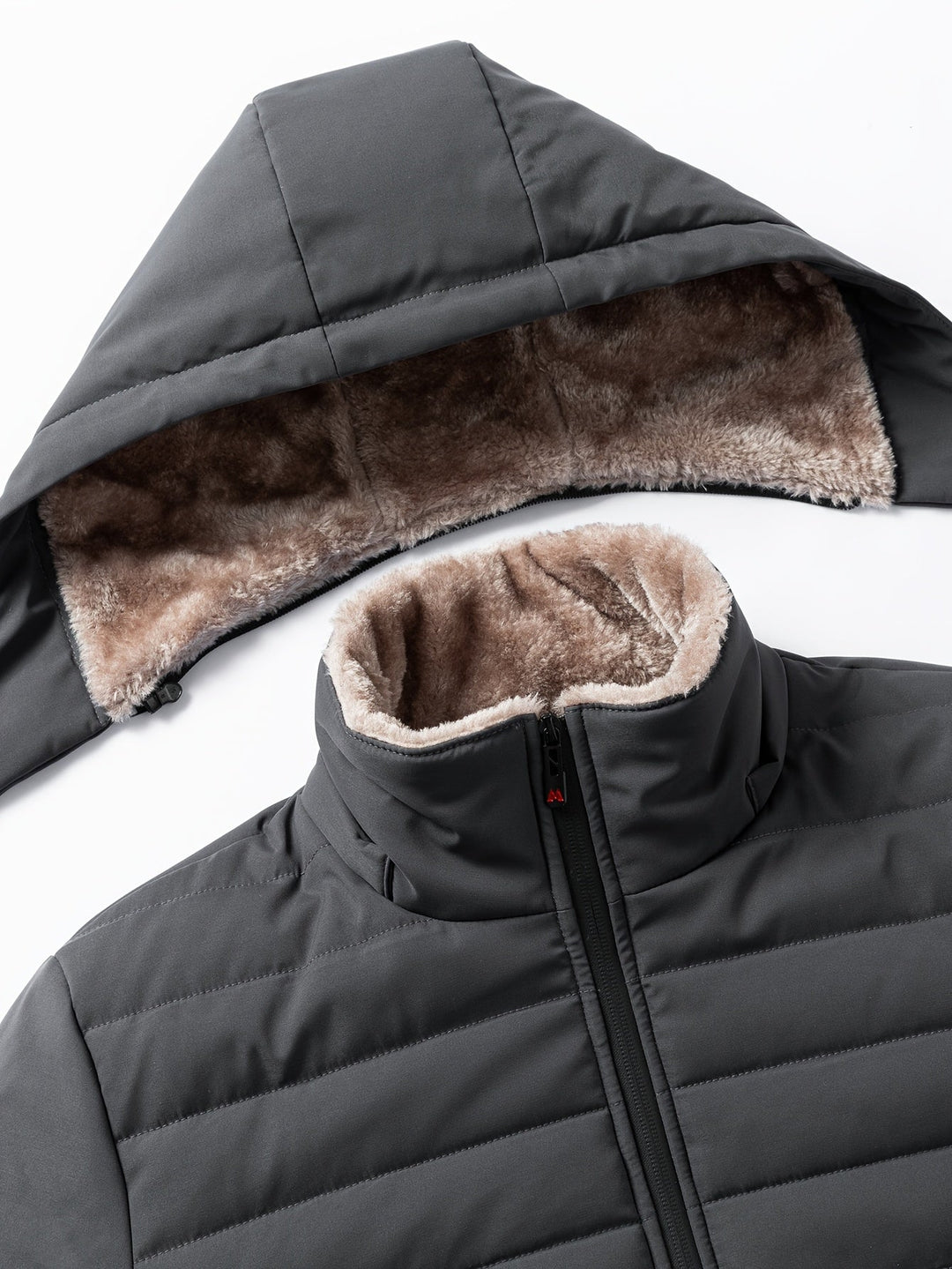 Britt - Giacca invernale elegante per uomo - Calda giacca in pile imbottita con cappuccio