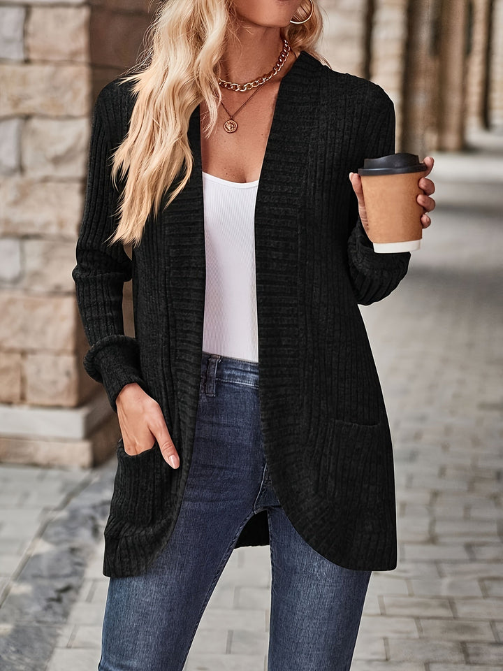Lässiger warmer Fleece-Strickwaren-Cardigan für Damen | Perfekt für lässige Tage
