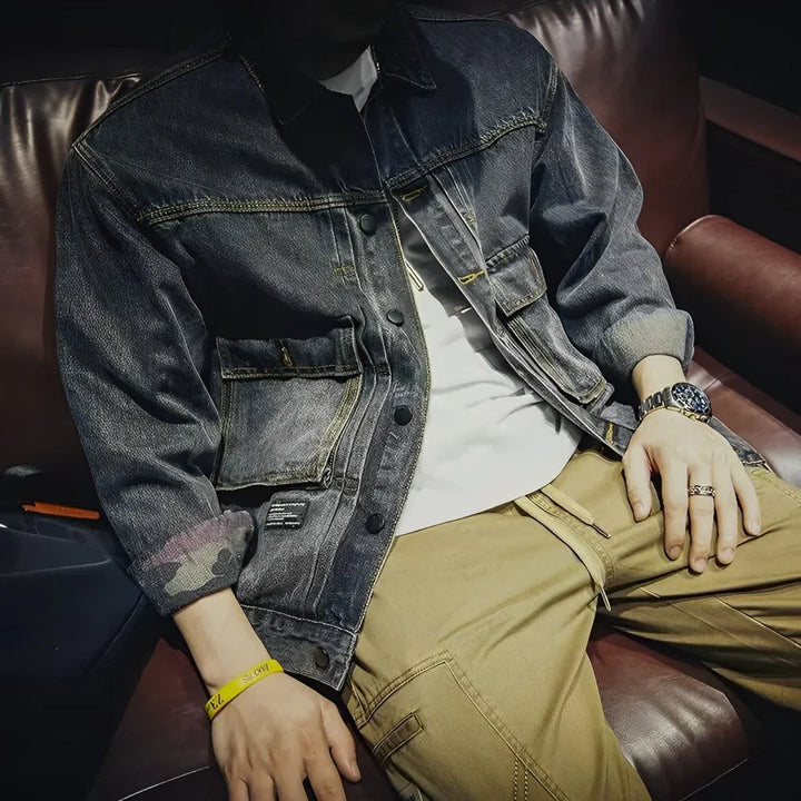 Gilroy - giacca di jeans casual in cotone