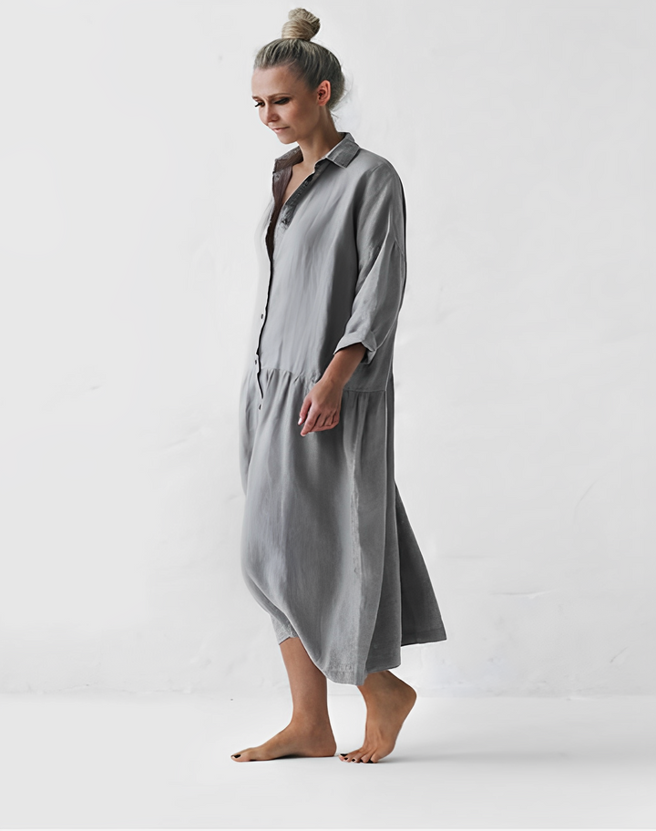 FLEUR - Robe élégante grise
