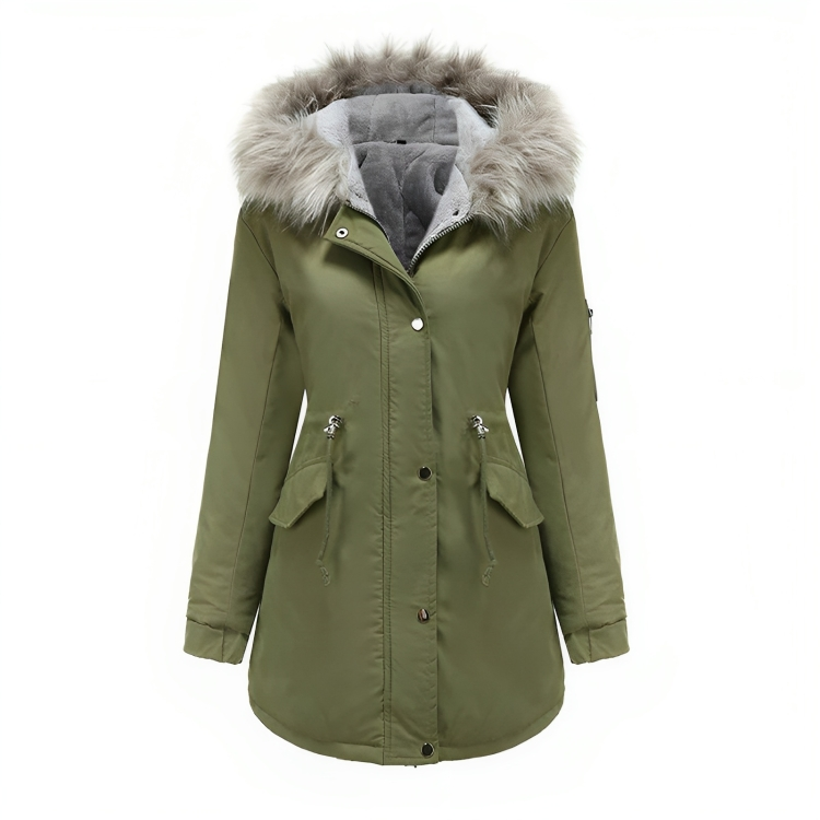 Classic Winter Parka With Vegan Fur For Women | Ideal for winter