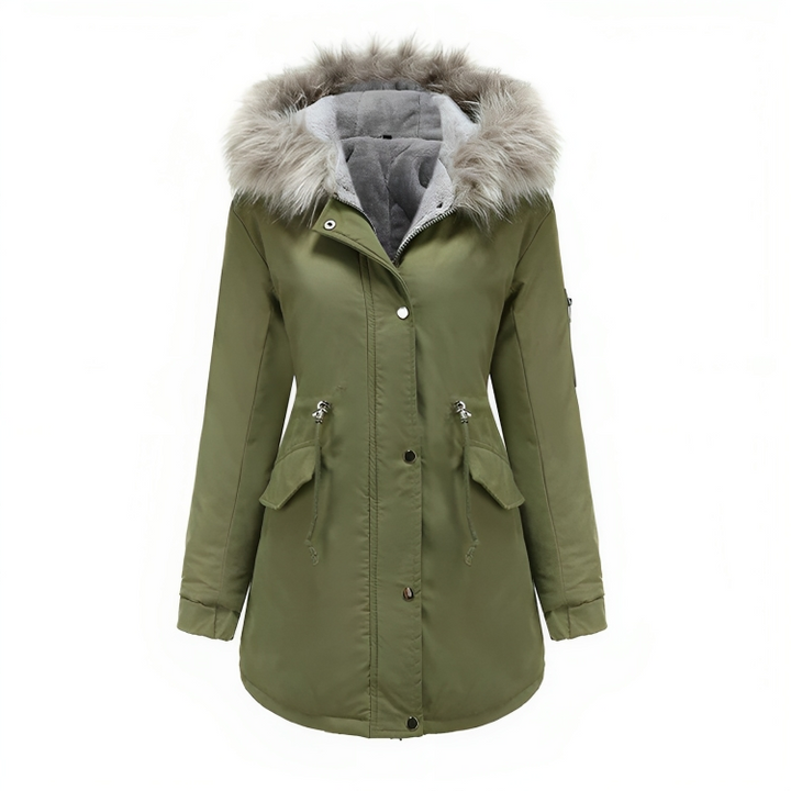 Classic Winter Parka With Vegan Fur For Women | Ideal for winter