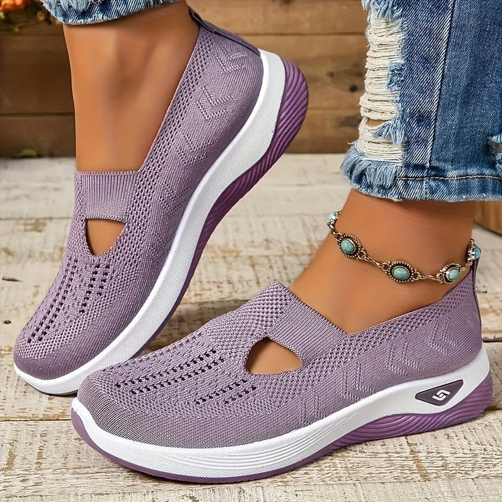 Stylish Lightweight Knit Cut-Out Sneakers for Women | Perfect for casual days