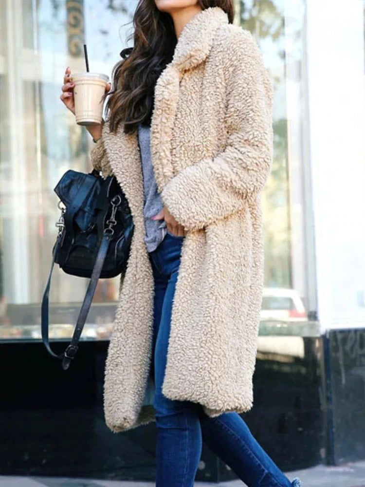Madelon manteau teddy avec poche cachée