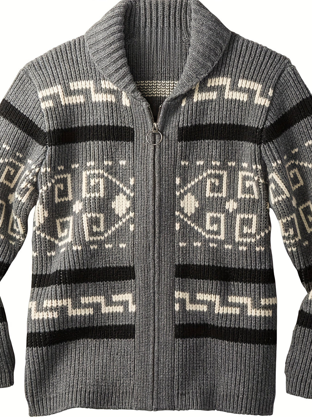 Rickie - Cardigan da uomo casual con cerniera lampo