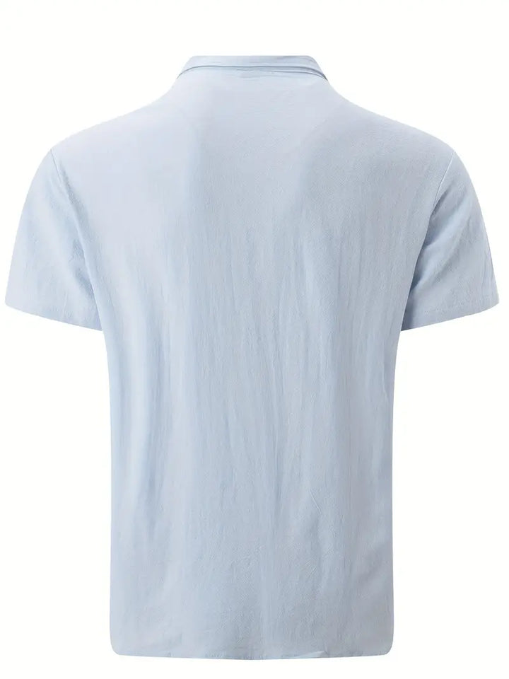 Kurzarm Herrenhemd mit Knopfleiste – Slim Fit Sommerhemd mit Kragen – Klassisches Freizeithemd für Alltag, Büro & Urlaub