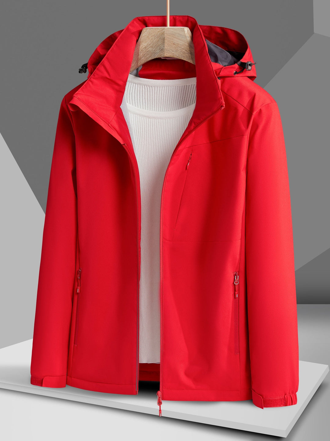 Giacca in pile invernale elegante e impermeabile con cappuccio per donna | Perfetta per attività all'aperto