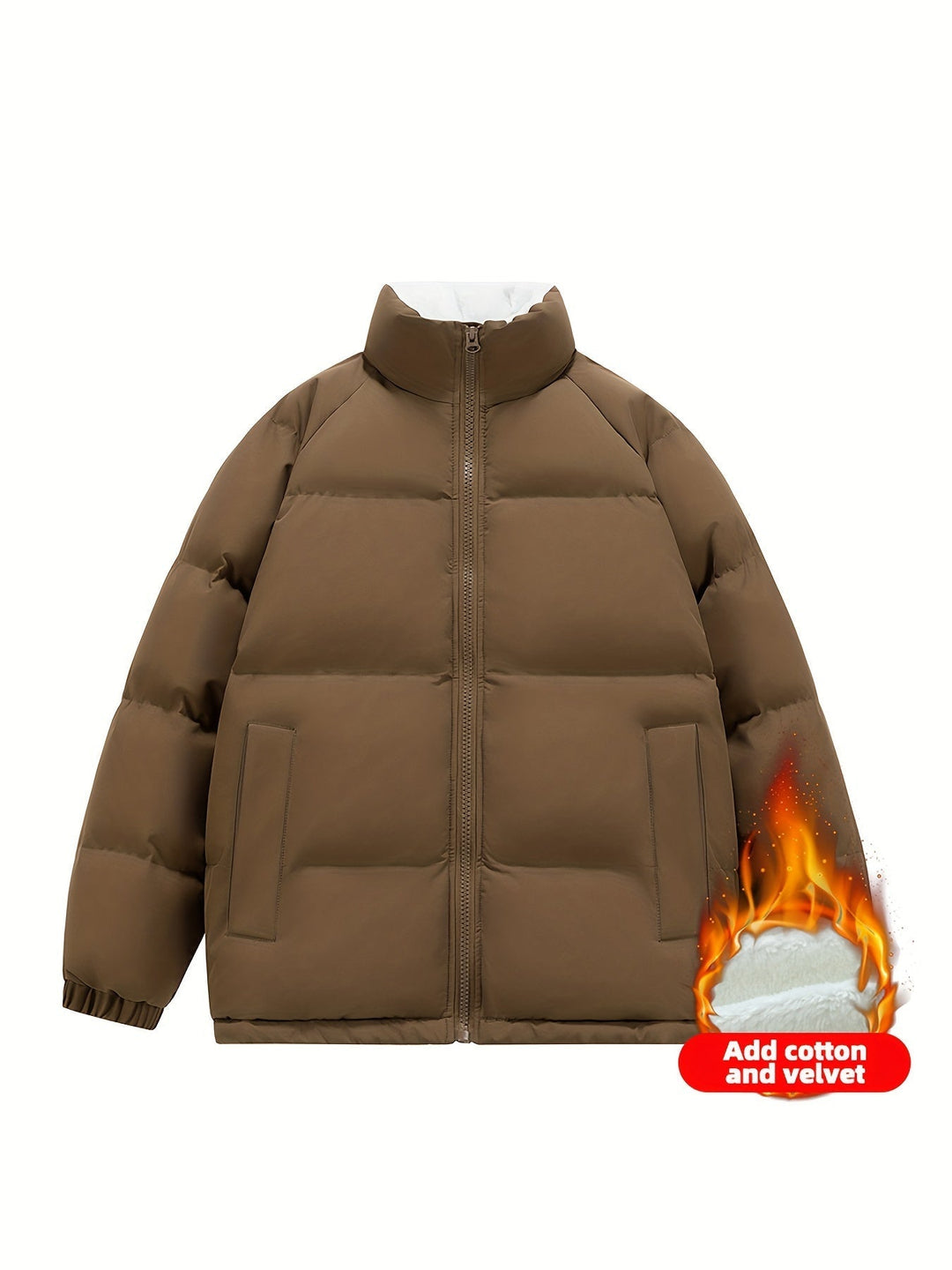 Modische warme Fleece-Puffer-Winterjacke für Damen | Perfekt für Outdoor-Aktivitäten