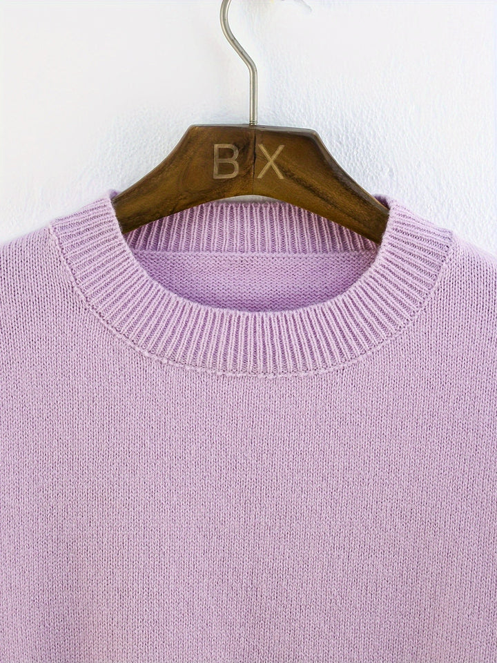 Pull en maille oversize douillet avec col rond – doux et stylé pour les jours froids
