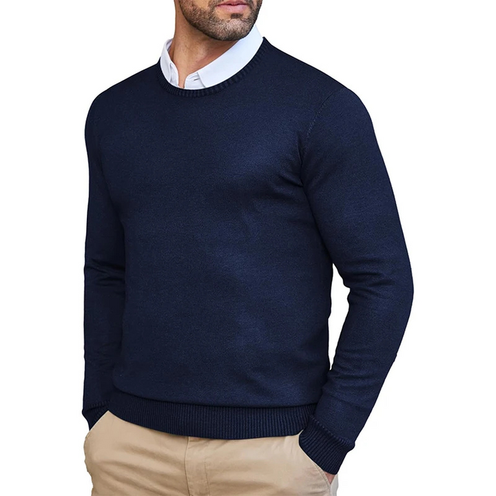 Timeless men's sweater with crew neck for a classic and elegant look