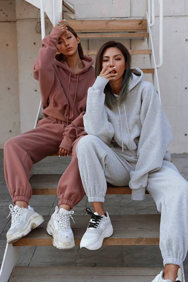 Baumwoll-Trainings- & Jogginganzug im bequemen Vintage-Look für Damen | Perfekt für den Alltag