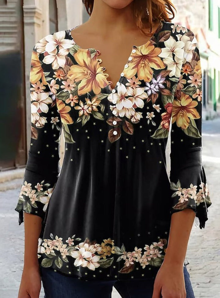 Ivory - T-shirt mode femme avec col en V