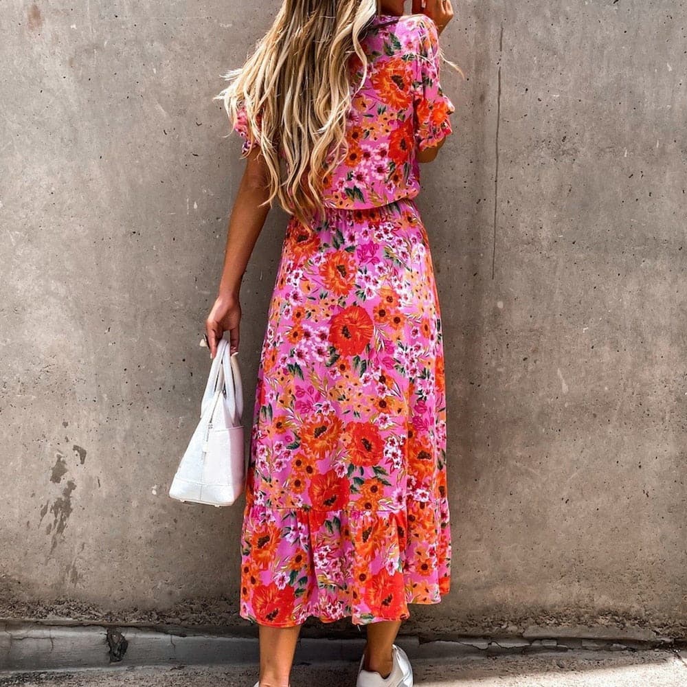 Robe portefeuille tropical sérénité – fraîcheur et élégance estivale