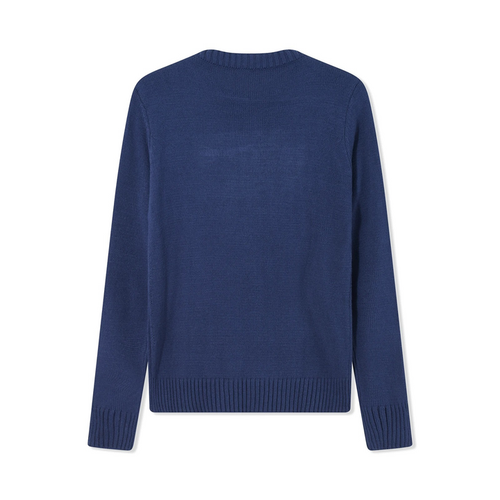 Maglione oversize da donna con motivo bandiera – maglione lavorato a maglia in stile retrò per autunno e streetstyle