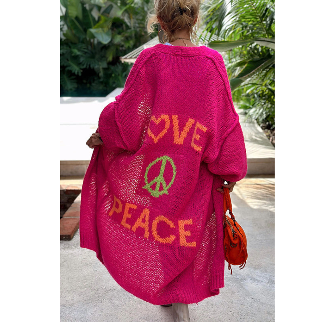 Irene - Gilet en tricot peace stylé