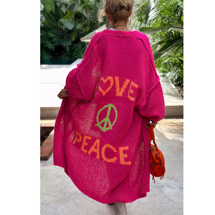 Irene - Gilet en tricot peace stylé