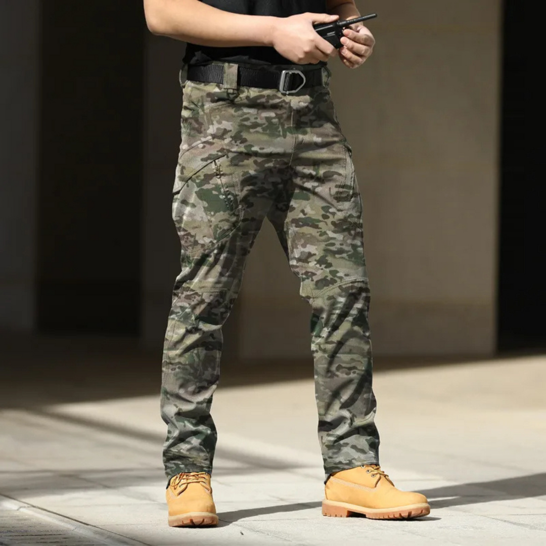 Pantalon cargo à plusieurs poches respirant pour homme avec fermeture éclair