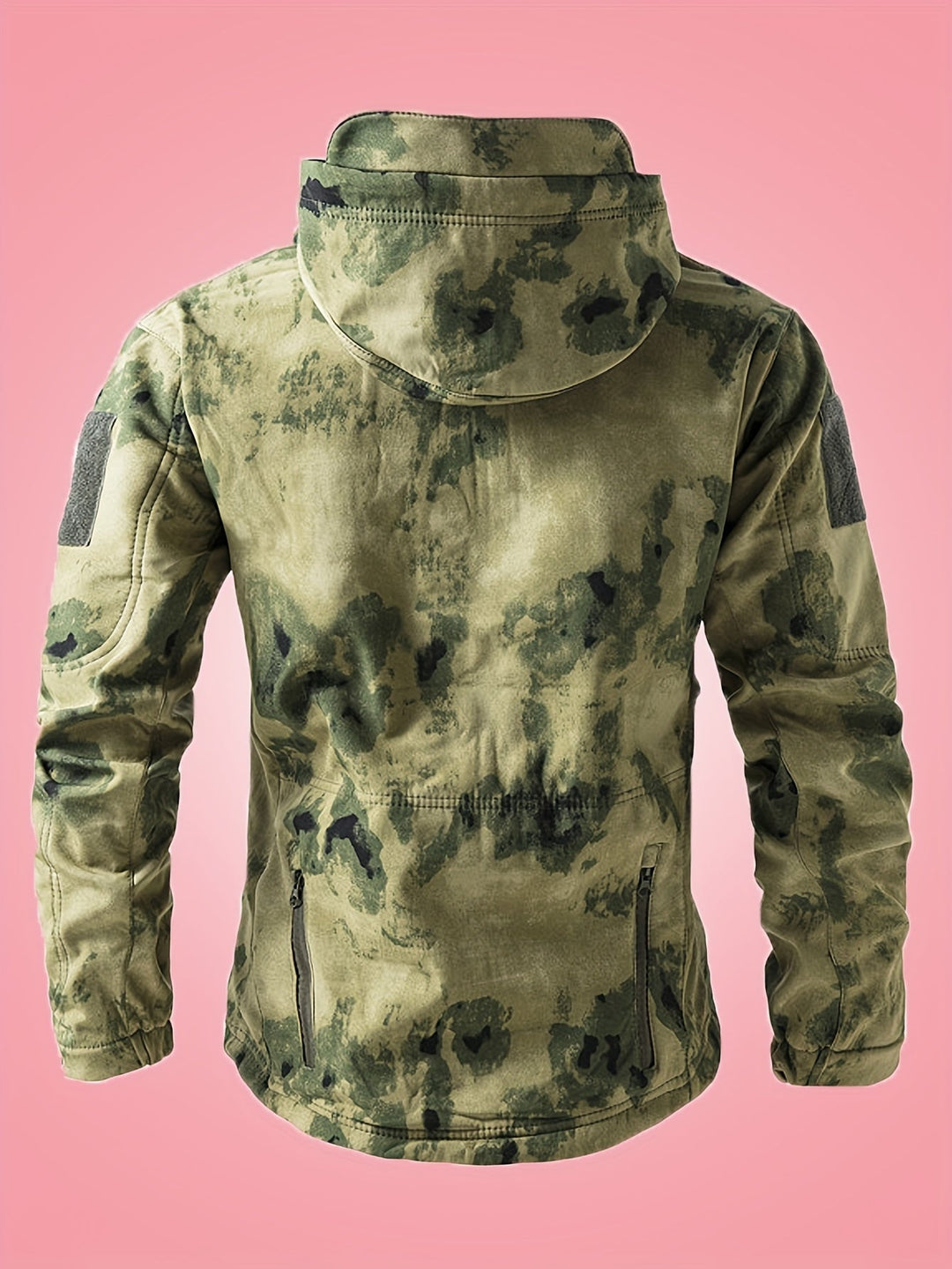 Coupe-vent militaire chaud camouflage avec poches zippées pour hommes | Parfait pour les activités de plein air
