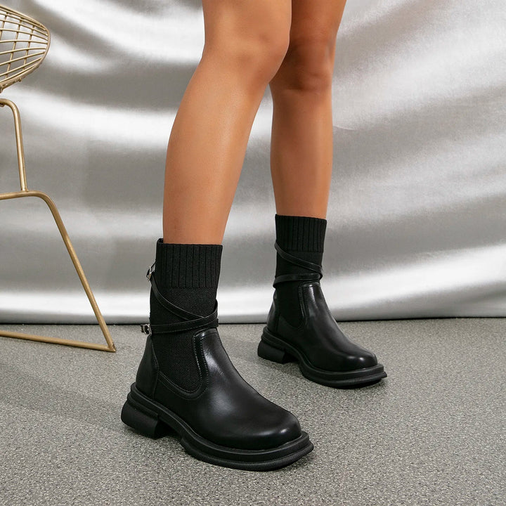 Vegane Leder Stiefeletten mit Absatz für Damen | Ideal für den Alltag