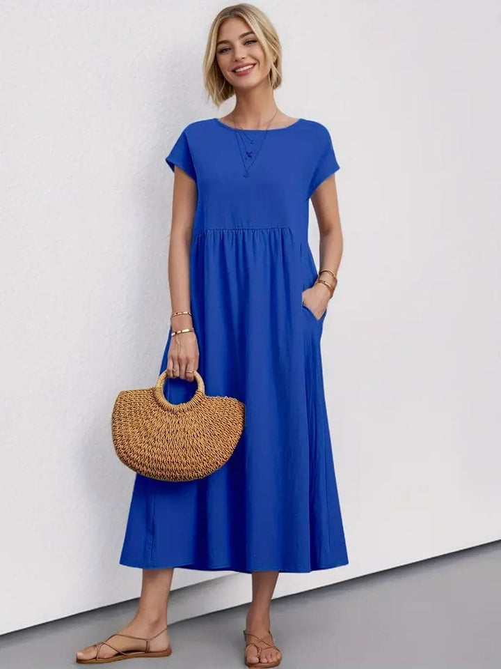 Robe Midi Classique – Élégance et Confort au Quotidien