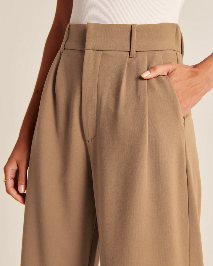 Cathrine - Pantalon palazzo taille haute et jambes larges