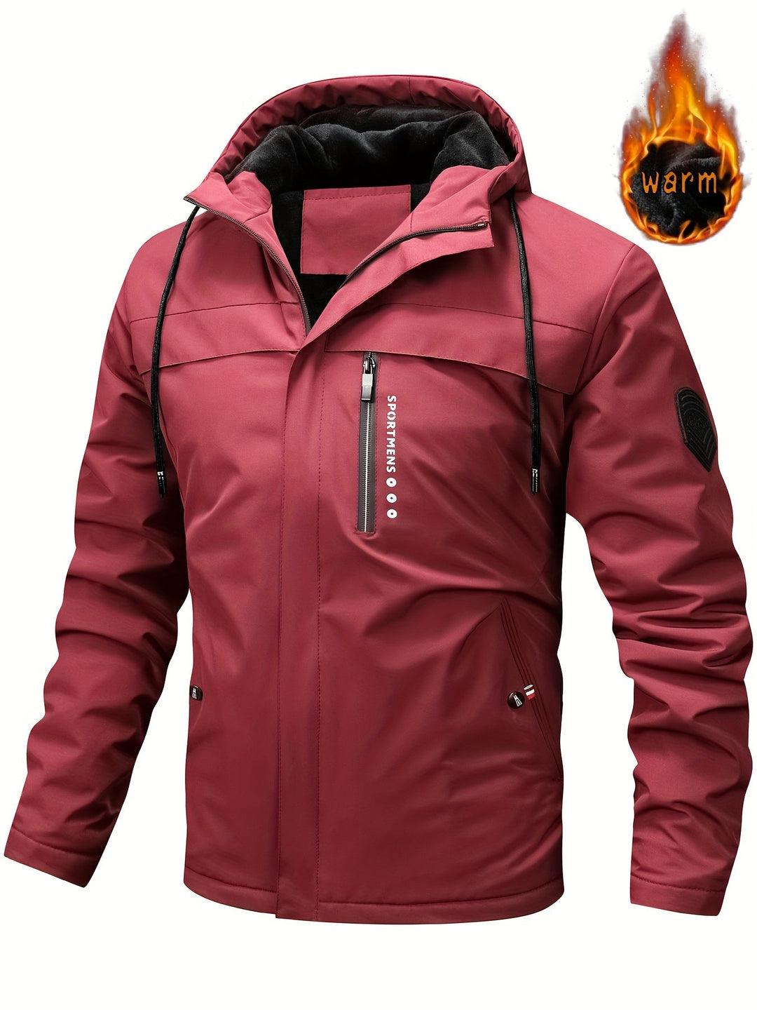 Veste à capuche en polaire chaude pour activités de plein air pour hommes | Parfait pour les activités de plein air
